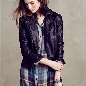 Anthropologie Vegan Leather Moto Jacket